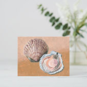 Scallop Stillleben Postkarte (Stehend Vorderseite)