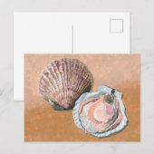 Scallop Stillleben Postkarte (Vorne/Hinten)