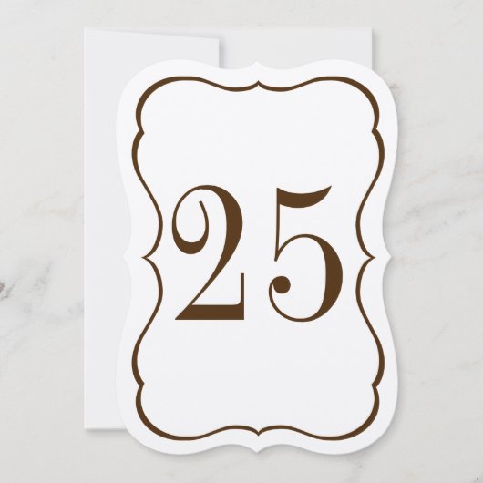 Scallop Tischnummer (Vorderseite)