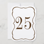 Scallop Tischnummer (Rückseite)