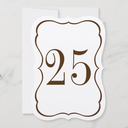 Scallop Tischnummer (Rückseite)