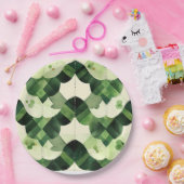 Scallop Watercolor Clover Pappteller (Party)