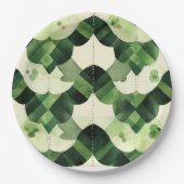 Scallop Watercolor Clover Pappteller (Vorderseite)