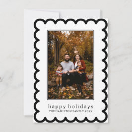 Scallop weihnachtsskallopiertes Foto Feiertagskarte