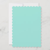 Scalloped Aqua Green Ohio Staat Hochzeit Einladung (Rückseite)