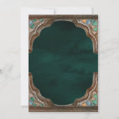 Scalloped Arch Islamischer SmaragdWedding Einladung (Rückseite)