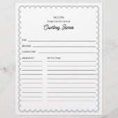 Scalloped Border Name Rezept Card (Vorderseite)
