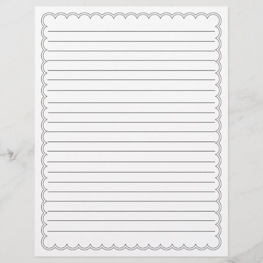 Scalloped Border Name Rezept Card (Rückseite)