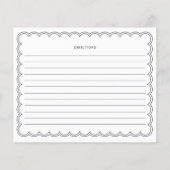 Scalloped Border Name Rezept Card (Rückseite)