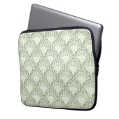 Scalloped Dots Gradient Ombre Green Pattern  Laptopschutzhülle (Vorderseite Links)