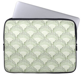 Scalloped Dots Gradient Ombre Green Pattern  Laptopschutzhülle