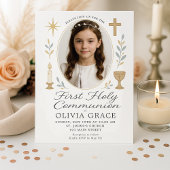 Scalloped First Communitys Invite Girl Einladung