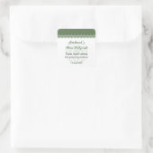 Scalloped Olive Star von David Bar-Bat Mitzvah Quadratischer Aufkleber (Tasche)