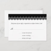 Scalloped Star von David Black Bar Mitzvah Reply RSVP Karte (Vorne/Hinten)