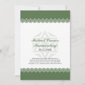 Scalloped Star von David Olive Bar oder Bat Mitzva Einladung (Rückseite)