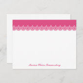 Scalloped Star von David Pink Vielen Dank Mitteilungskarte (Vorne/Hinten)