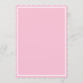 Scallopped Pink Bow Baby Shower Invitation Einladung (Rückseite)