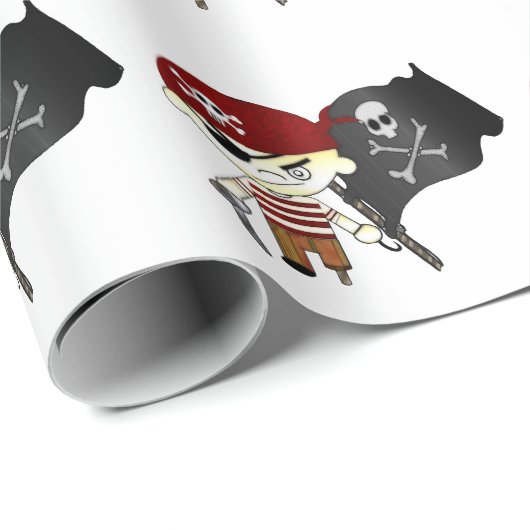 Scallywag Pirate KIDS Geschenkpapier (Rolleneckpunkt)