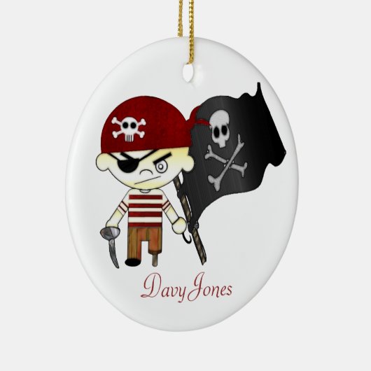 Scallywag Pirate KIDS Keramik Ornament (Rechts)
