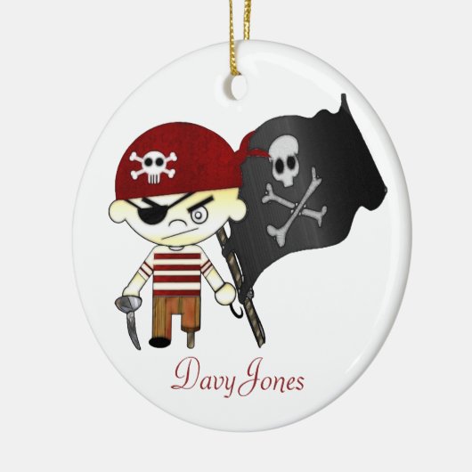 Scallywag Pirate KIDS Keramik Ornament (Links)