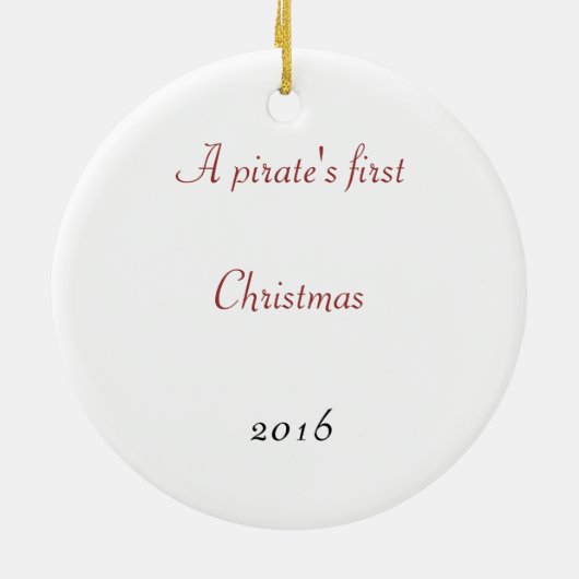 Scallywag Pirate KIDS Keramik Ornament (Hinten)
