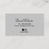 Scalp Micropigmentation Hair Tattoo Black Visitenkarte (Rückseite)