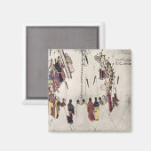 Scalp-Tanz oder Siegeszug (Tinte auf Papier) Magnet (Vorderseite/Rückseite)