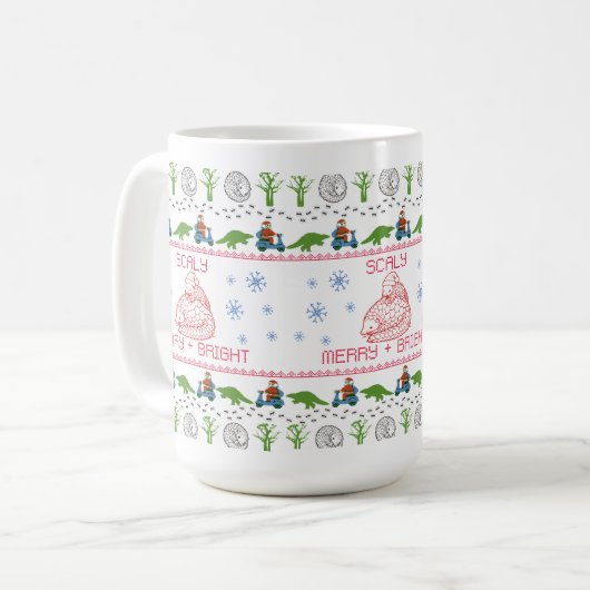 Scaly, Merry & Bright Tasse (Vorderseite Links)