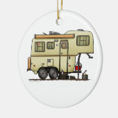 Scamp Fifth Wheel Camper RV Happy Camper Keramik Ornament (Links)