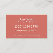 Scan-Code QR Klimaanlage Visitenkarte (Rückseite)