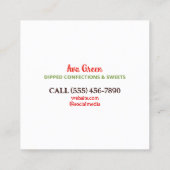 Scan-Code Schokolade Erdbeeren Quadratische Visitenkarte (Rückseite)