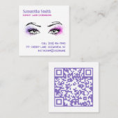 🌸 Scan-Codezeile Lash Tech Telefonnummerkarte (Vorne/Hinten)