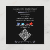 Scan Connect Social Media QR Code Schmuckanzeige Quadratische Visitenkarte (Rückseite)