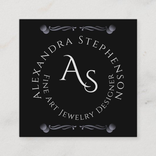 Scan Connect Social Media QR Code Schmuckanzeige Quadratische Visitenkarte (Vorderseite)