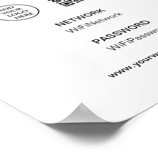 Scan Connect WiFi Logo Business Company Poster (Ecke)