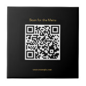 Scan for the Menu Stylish QR Code Ceramic Tile Fliese (Vorderseite)
