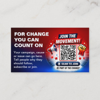 Scan für Change QR-Code Designvorlage Visitenkarte