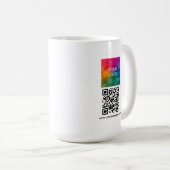 Scan Me QR Code Upload Logo Modern Promotional Kaffeetasse (VorderseiteRechts)