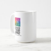 Scan Me QR Code Upload Logo Modern Promotional Kaffeetasse (Vorderseite Links)