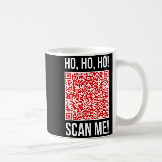 Scan Me! Qr Scan Me Joke Funny Santa Merry Christm Kaffeetasse (Rechts)