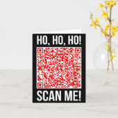 Scan Me! Qr Scan Me Joke Funny Santa Merry Christm Karte (Gelbe Blume)