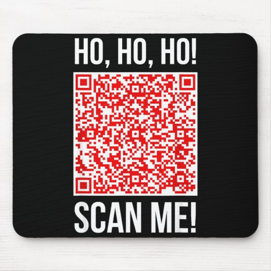 Scan Me! Qr Scan Me Joke Funny Santa Merry Christm Mousepad (Vorne)