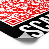 Scan Me! Qr Scan Me Joke Funny Santa Merry Christm Poster (Ecke)