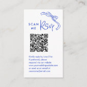 Scan Me UAWG French Blue Wedding QR Code UAWG Begleitkarte (Vorderseite)