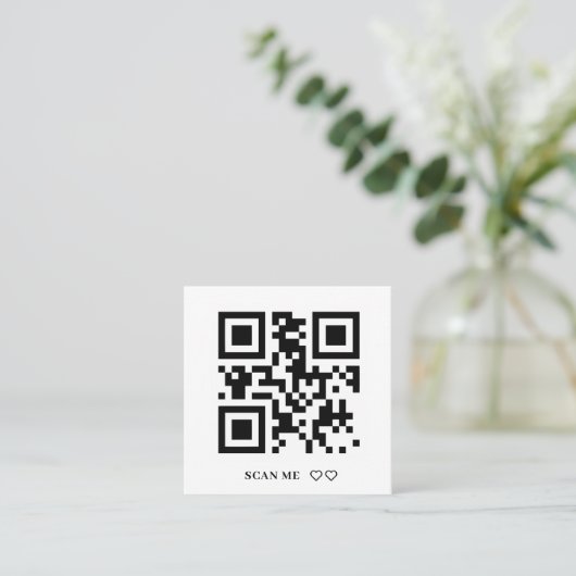 Scan Me UAWG Wedding QR Code Response Einladung (Stehend Vorderseite)