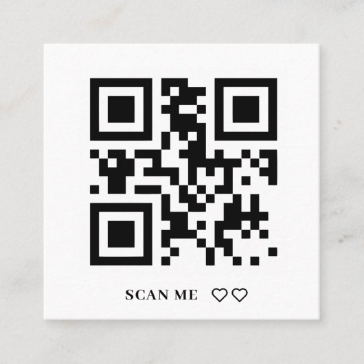 Scan Me UAWG Wedding QR Code Response Einladung (Vorderseite)