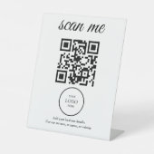 Scan Pay QR Code Business Table Tent Sign Sockelschild (Vorderseite)