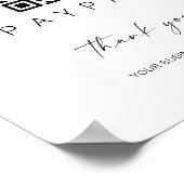 Scan Payment QR Code Sign Mobile Checkout Business Poster (Ecke)