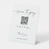 Scan Payment QR Code Sign Mobile Checkout Business Sockelschild (Vorderseite)
