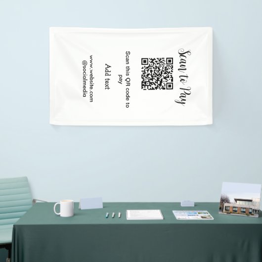 Scan-QR-Code bezahlen Fügen Sie E-Mail-Daten der W Banner (Messeveranstaltung)